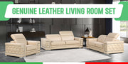 296 - Genuine Leather Living Room Set - R&R Furniture Gallery (Fountain Valley, CA)