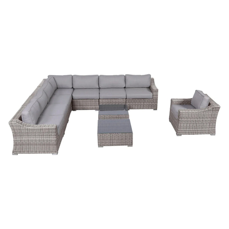 Outdoor Wicker Conversation Set With Cushions, All Weather - R&R Furniture Gallery (Fountain Valley, CA)