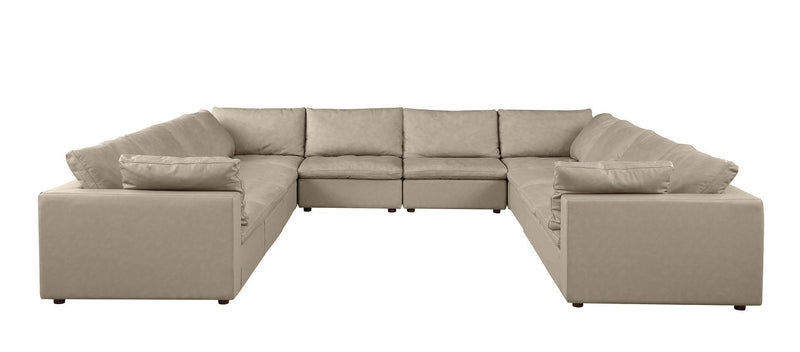 1100 - 10-Piece U-Shaped Sectional In Top-Grain Italian Leather