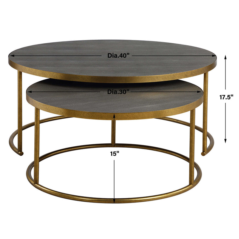Aragon - Nesting Coffee Tables (Set of 2) - Gray