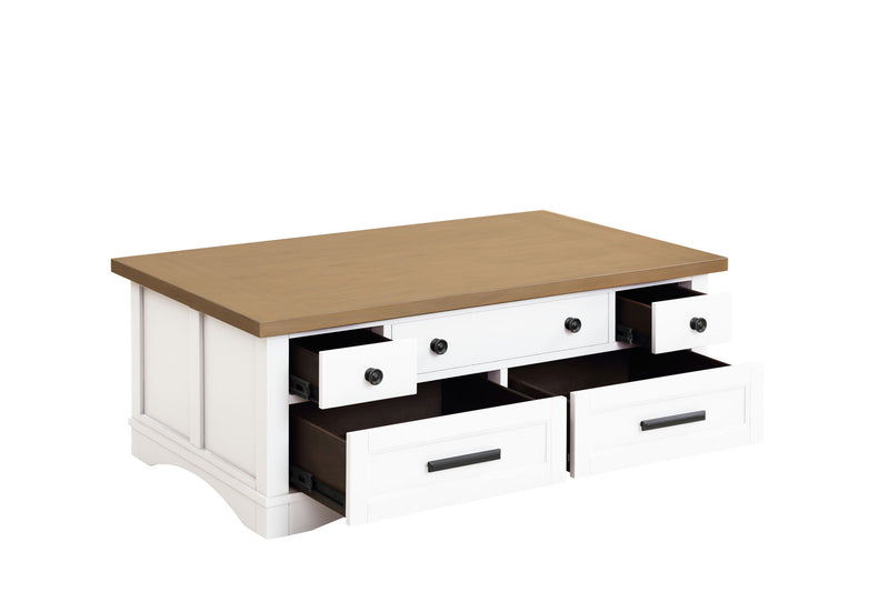 Americana Modern - Cocktail Table With Lift Top - Cotton - R&R Furniture Gallery (Fountain Valley, CA)