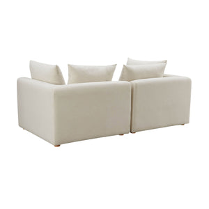 Hangover - Linen Loveseat - Cream - R&R Furniture Gallery (Fountain Valley, CA)