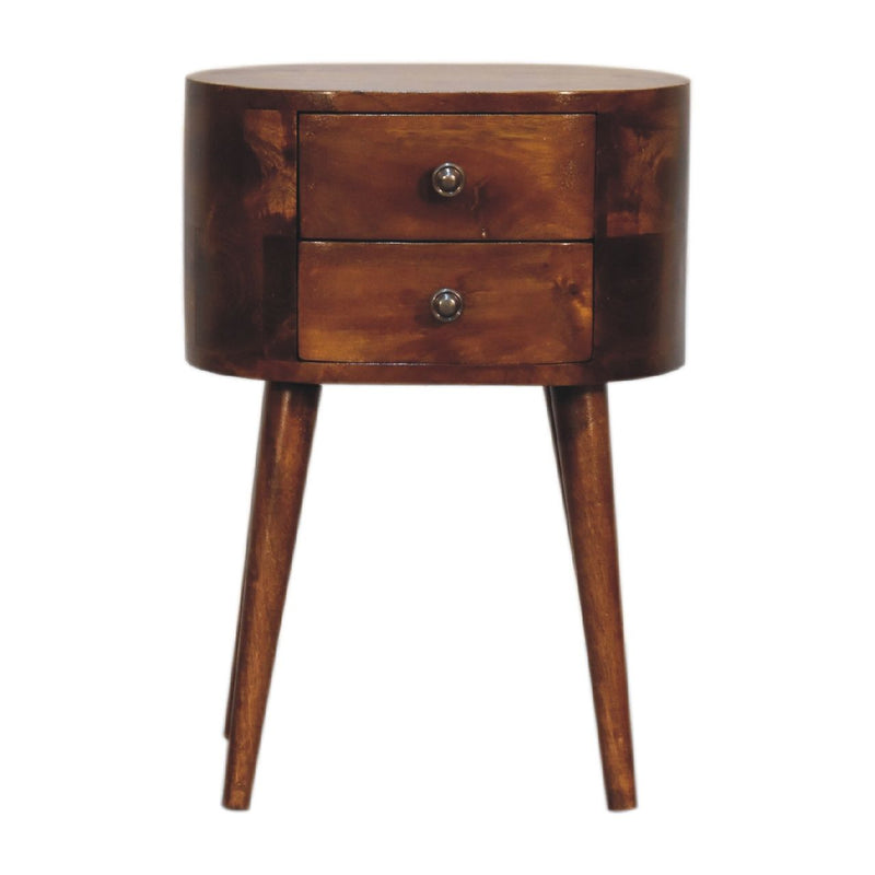 Mini Rounded Nightstand - Chestnut - R&R Furniture Gallery (Fountain Valley, CA)