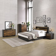 Eos - Dresser - Walnut & Black - R&R Furniture Gallery (Fountain Valley, CA)