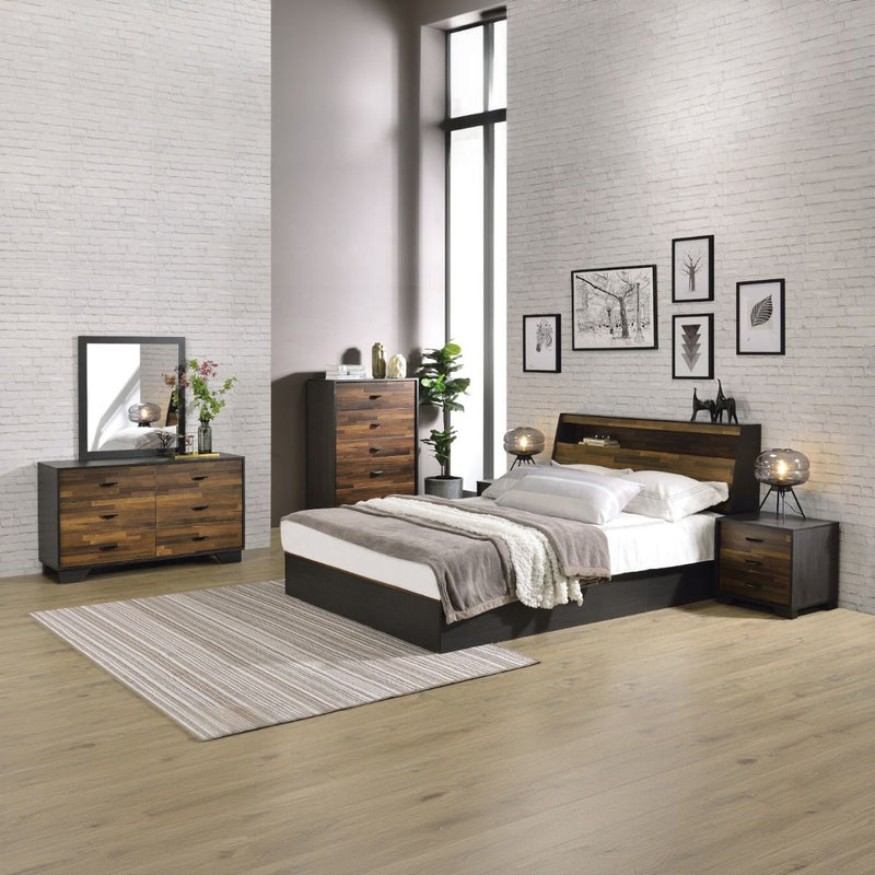 Eos - Dresser - Walnut & Black - R&R Furniture Gallery (Fountain Valley, CA)