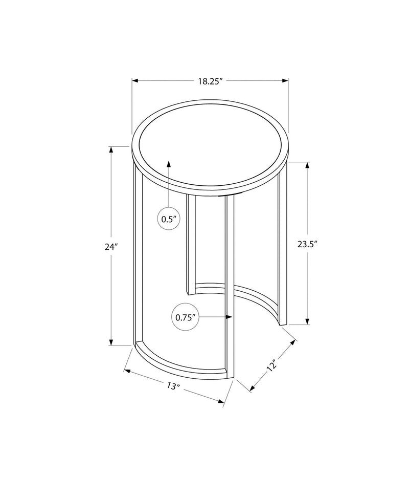 Round Accent Side Table, Contemporary & Modern - R&R Furniture Gallery (Fountain Valley, CA)