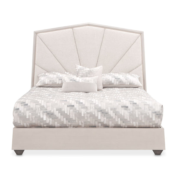 Fantosini - King Tufted Panel Bed - Silver Mist