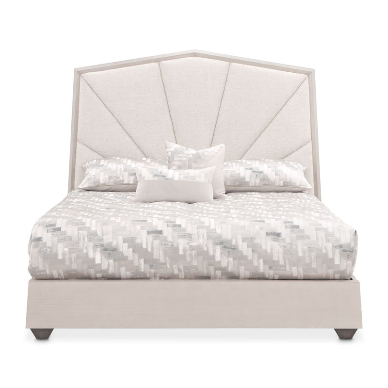 Fantosini - King Tufted Panel Bed - Silver Mist - R&R Furniture Gallery (Fountain Valley, CA)