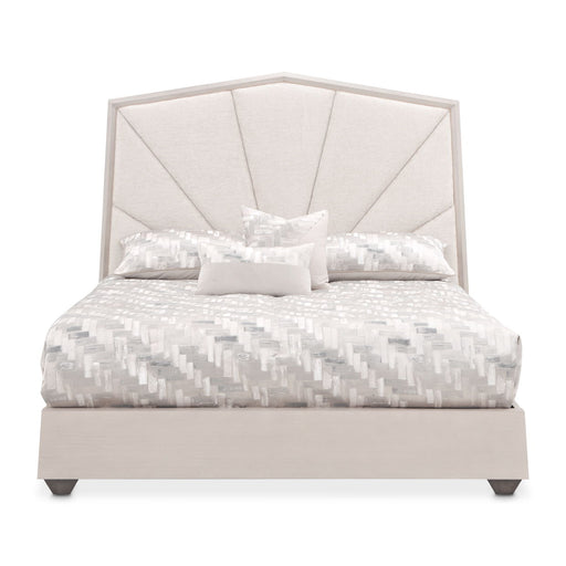 Fantosini - King Tufted Panel Bed - Silver Mist - R&R Furniture Gallery (Fountain Valley, CA)
