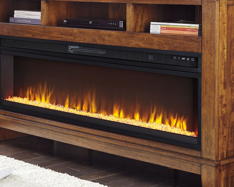 Entertainment Accessories - Wide Fireplace Insert - Black - R&R Furniture Gallery (Fountain Valley, CA)