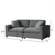 Caylie - Modular 2 Piece Sofa - Charcoal - R&R Furniture Gallery (Fountain Valley, CA)