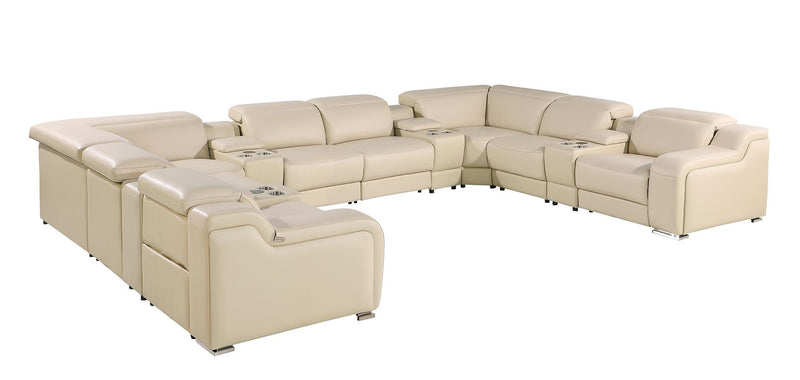 1116 - 12-Piece U-Shaped Sectional Sofa In With 4 Power Recliners & Power Headrests