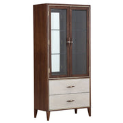 Houston - Display Cabinet - Walnut - R&R Furniture Gallery (Fountain Valley, CA)