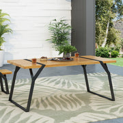 Zora - Dining Table Industrial & Iron Table - Black - R&R Furniture Gallery (Fountain Valley, CA)