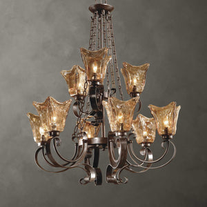 Vetraio - 9 Light Chandelier - Oil Rubbed Bronze