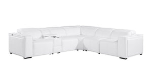 1224 - 6-Piece L-Shaped Sectional Sofa In With 3 Power Recliners & Power Headrests
