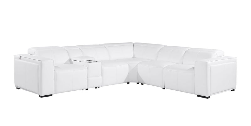 1224 - 6-Piece L-Shaped Sectional Sofa In With 3 Power Recliners & Power Headrests