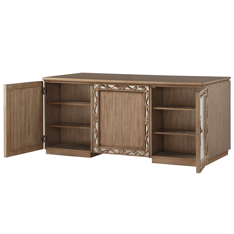 Orianne - Executive Writing Desk - Antique Gold - R&R Furniture Gallery (Fountain Valley, CA)