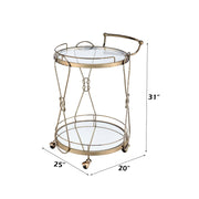 Zekera - Serving Cart - Champagne - R&R Furniture Gallery (Fountain Valley, CA)