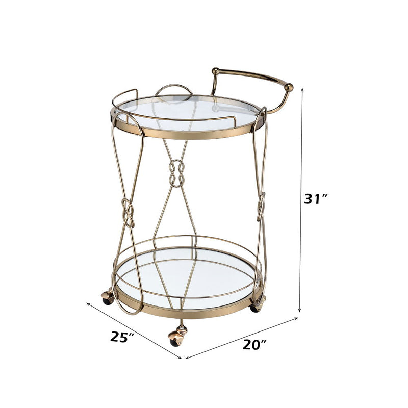 Zekera - Serving Cart - Champagne - R&R Furniture Gallery (Fountain Valley, CA)