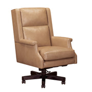 Parker Living DC132 leather desk chair with adjustable height, cushioned seat, and ergonomic design for office comfort.