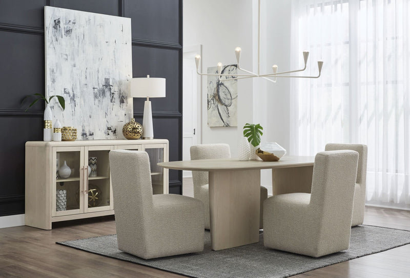 Liv Fully Upholstered Dining Chair in Brun Boucle