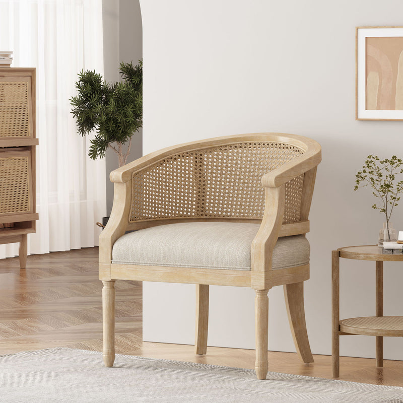 Curved Backrest Accent Chair - R&R Furniture Gallery (Fountain Valley, CA)