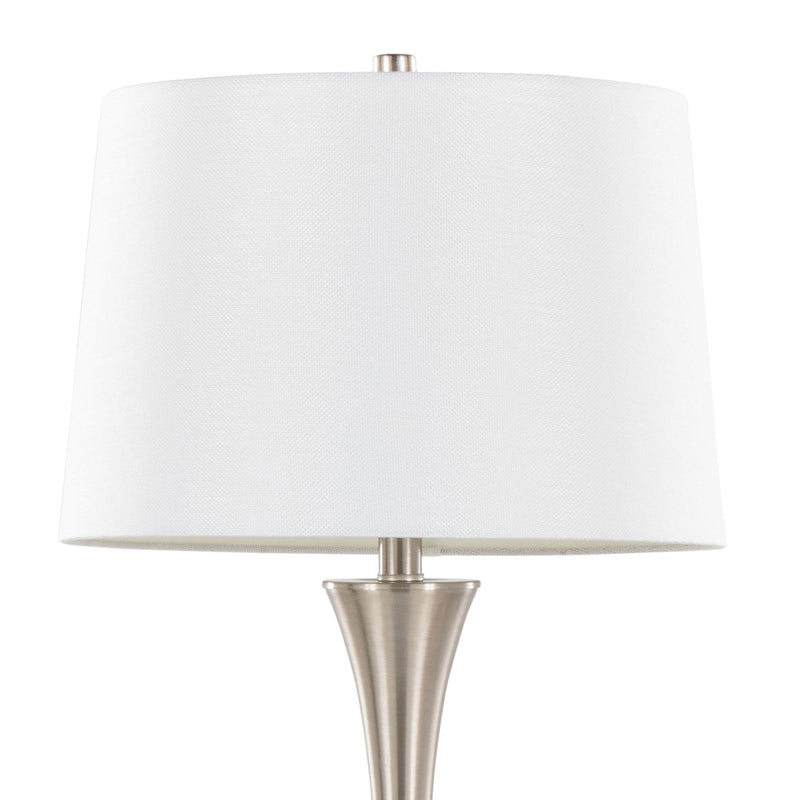 Pair of Lumi Source Lenuxe contemporary elegant table lamps with sleek modern design and soft lighting in a set of two.