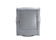 Zeger - Swivel Chair With Glider - Gray Fabric - R&R Furniture Gallery (Fountain Valley, CA)