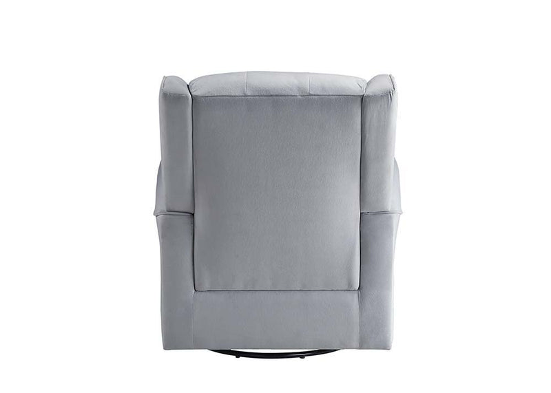 Zeger - Swivel Chair With Glider - Gray Fabric - R&R Furniture Gallery (Fountain Valley, CA)