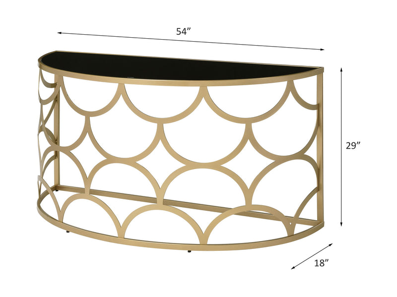 Altus - Console Table - Gold - R&R Furniture Gallery (Fountain Valley, CA)