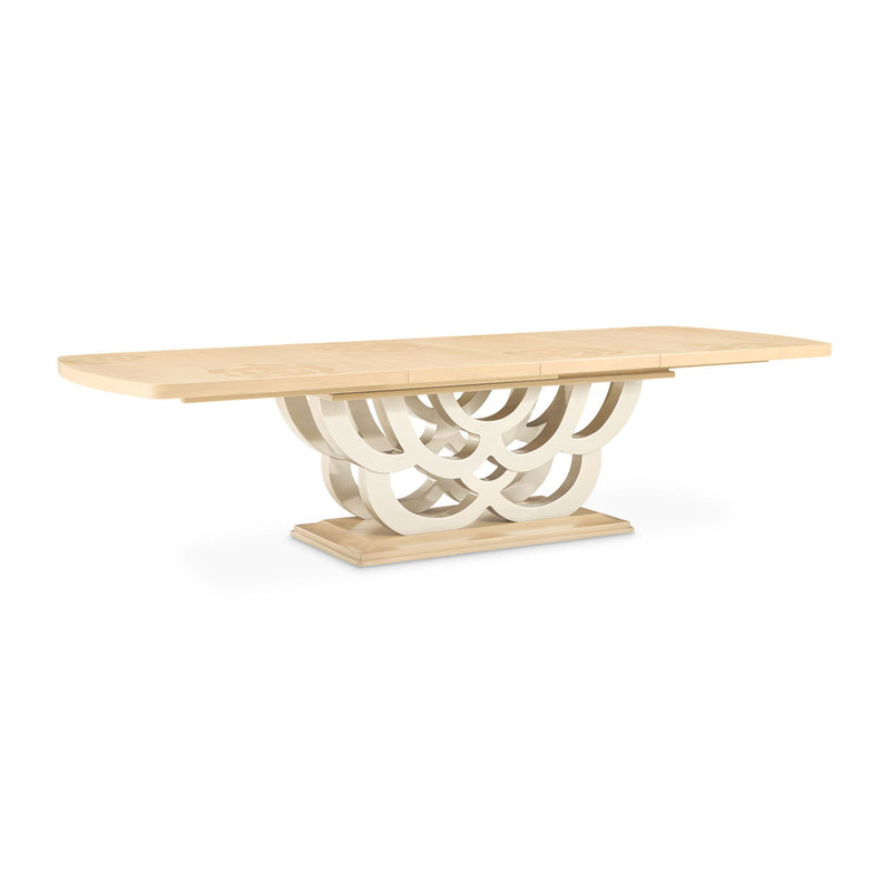 Camellia Field - Rectangular Pedestal Dining Table - R&R Furniture Gallery (Fountain Valley, CA)