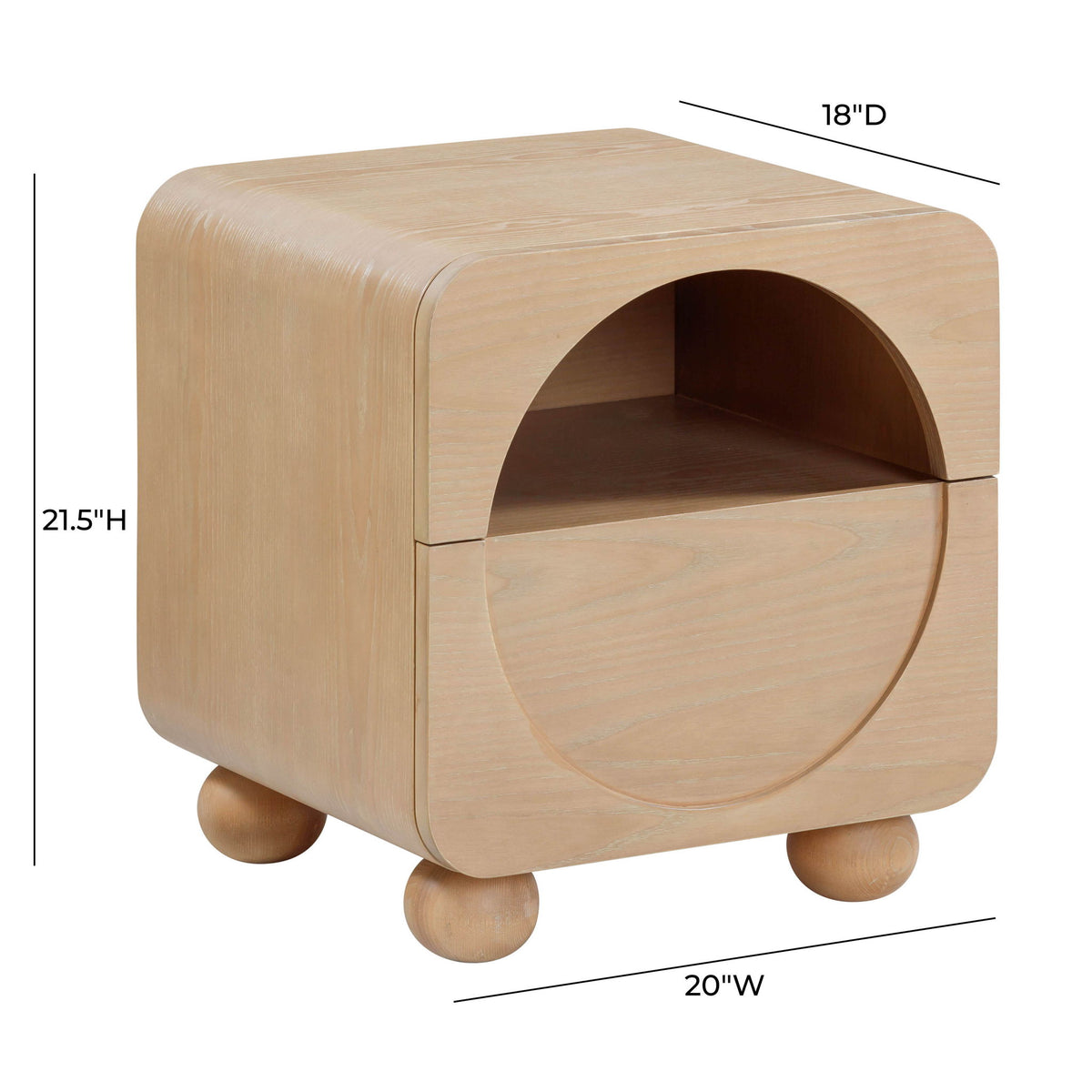 Moonrise - Ash Nightstand - Natural - R&R Furniture Gallery (Fountain Valley, CA)