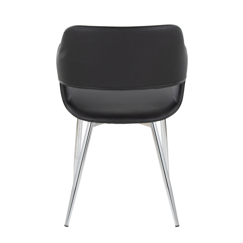 Lumi Source Margarite contemporary dining chair set of 2 with sleek design and cushioned seats for modern dining rooms.