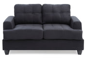Glory Furniture stylish transitional loveseat for two, stationary design with plush fabric and modern armrests, perfect for small living rooms.