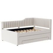 Upholstered Daybed With Trundle And 3 Drawers - R&R Furniture Gallery (Fountain Valley, CA)