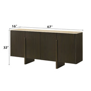 Davita - Server With Ceramic Top - Walnut - R&R Furniture Gallery (Fountain Valley, CA)