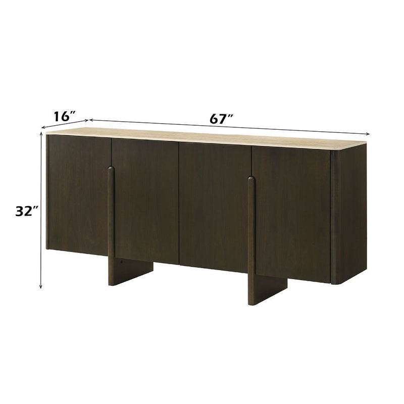Davita - Server With Ceramic Top - Walnut - R&R Furniture Gallery (Fountain Valley, CA)