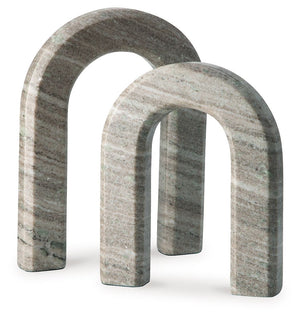 Keithton - Sculpture Set (Set of 2) - Taupe - R&R Furniture Gallery (Fountain Valley, CA)