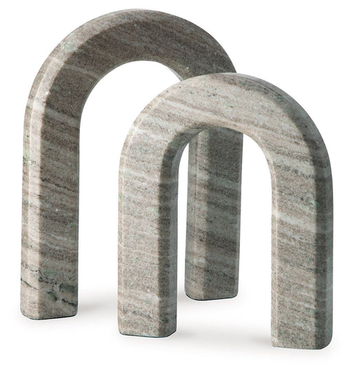 Keithton - Sculpture Set (Set of 2) - Taupe - R&R Furniture Gallery (Fountain Valley, CA)