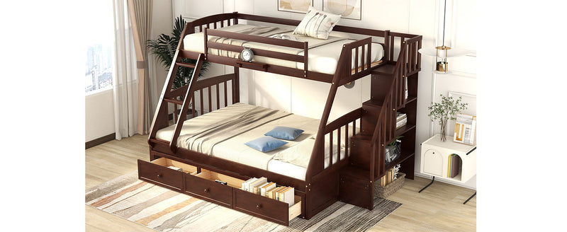 Bunk Bed With Drawers, Ladder And Storage Staircase - R&R Furniture Gallery (Fountain Valley, CA)