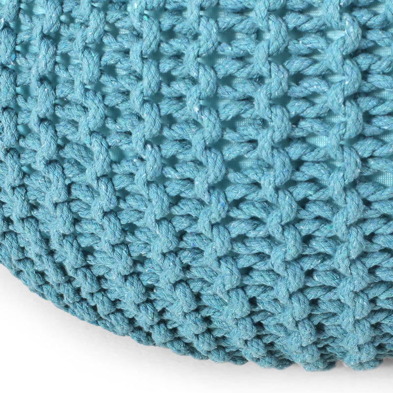Moro - Knitted Round Pouf With Pumpkin Shape - R&R Furniture Gallery (Fountain Valley, CA)