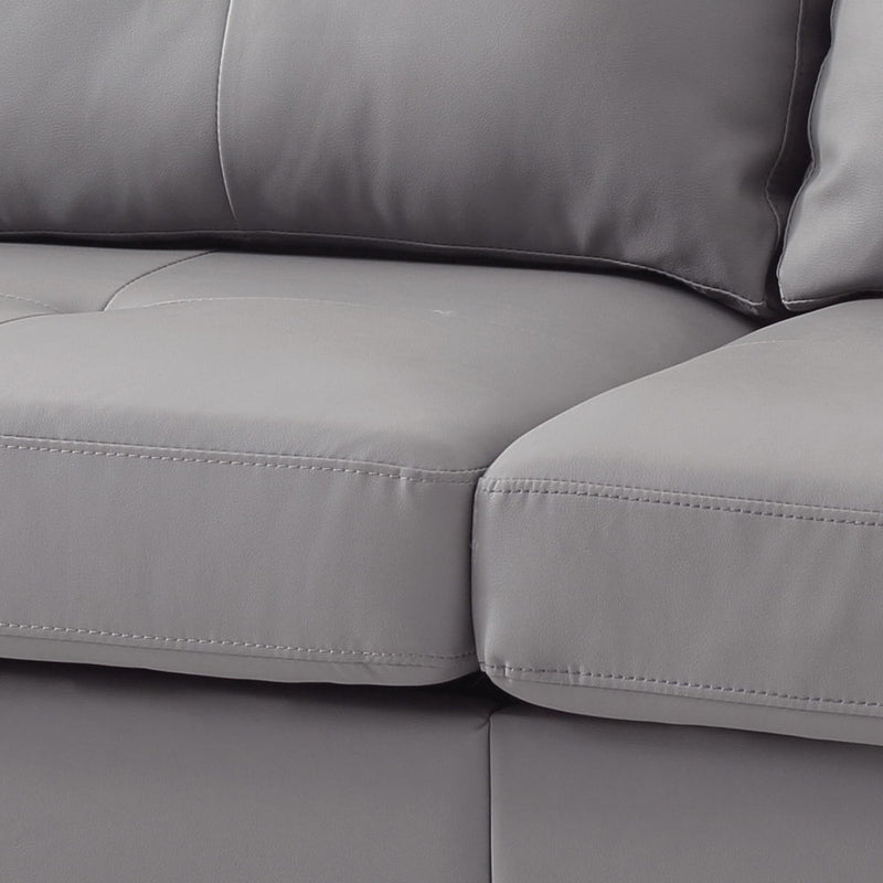 Gray stationary sofa by Glory Furniture featuring modern design and elegant upholstery, perfect for contemporary living rooms.