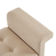 Elegant Tufted Ottoman - Beige / Brown - R&R Furniture Gallery (Fountain Valley, CA)