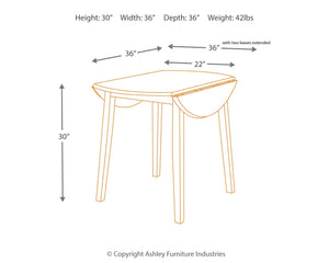 Hammis - Round DRM Drop Leaf Table - Dark Brown - R&R Furniture Gallery (Fountain Valley, CA)