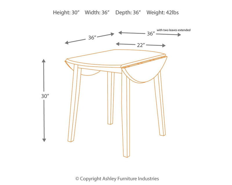 Hammis - Round DRM Drop Leaf Table - Dark Brown - R&R Furniture Gallery (Fountain Valley, CA)
