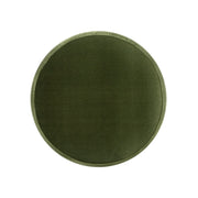 Edward - Round Upholstered Ottoman With Bullion Fringe - Olive Green - R&R Furniture Gallery (Fountain Valley, CA)