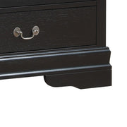 Elegant black dresser from Glory Furniture with traditional design, featuring multiple drawers and a polished finish.