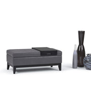 Oregon - Contemporary Storage Ottoman Bench With Tray - R&R Furniture Gallery (Fountain Valley, CA)