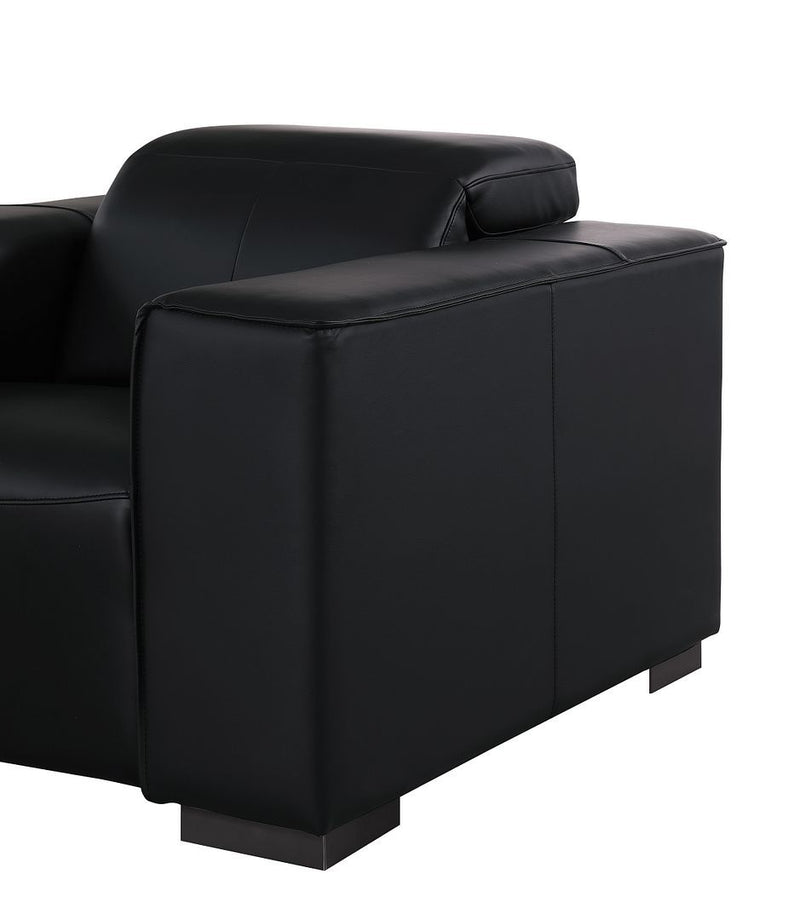 1208 - 8 Piece Modular Leather Sectional With 2 Power Recliners & Power Headrests